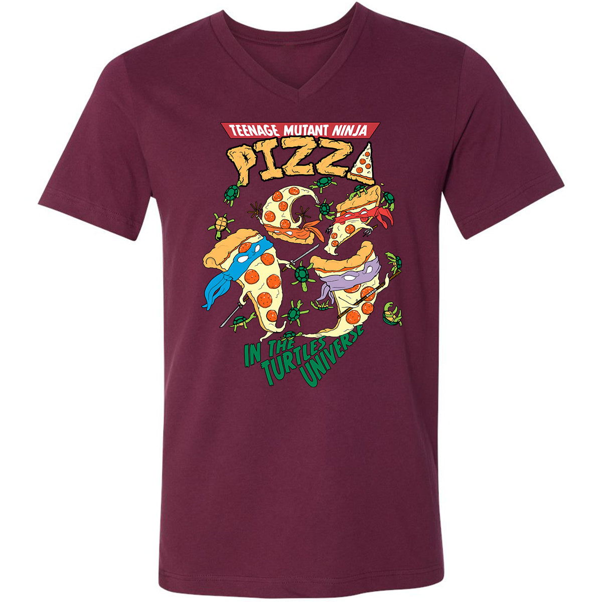 Unisex V-Neck T-Shirt - T64MUM64 - Maroon - 6