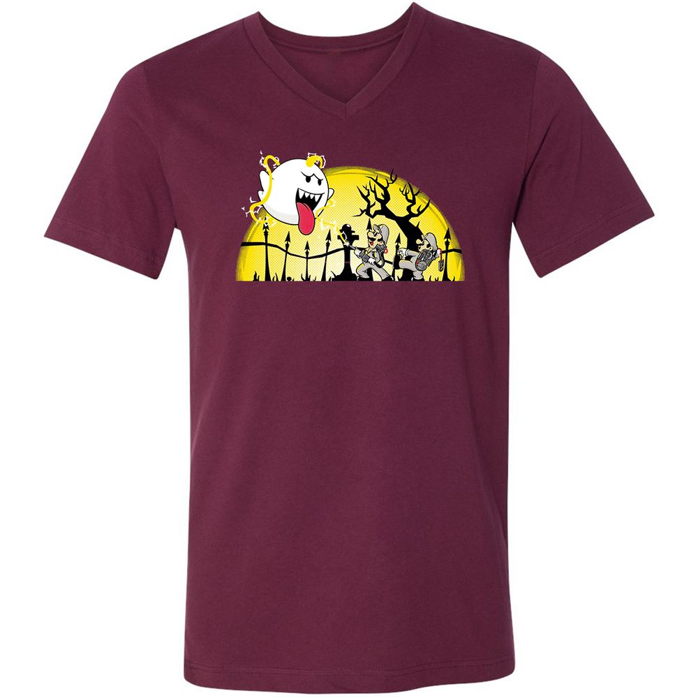 Unisex V-Neck T-Shirt - PZ18CRCZ - Maroon - 6