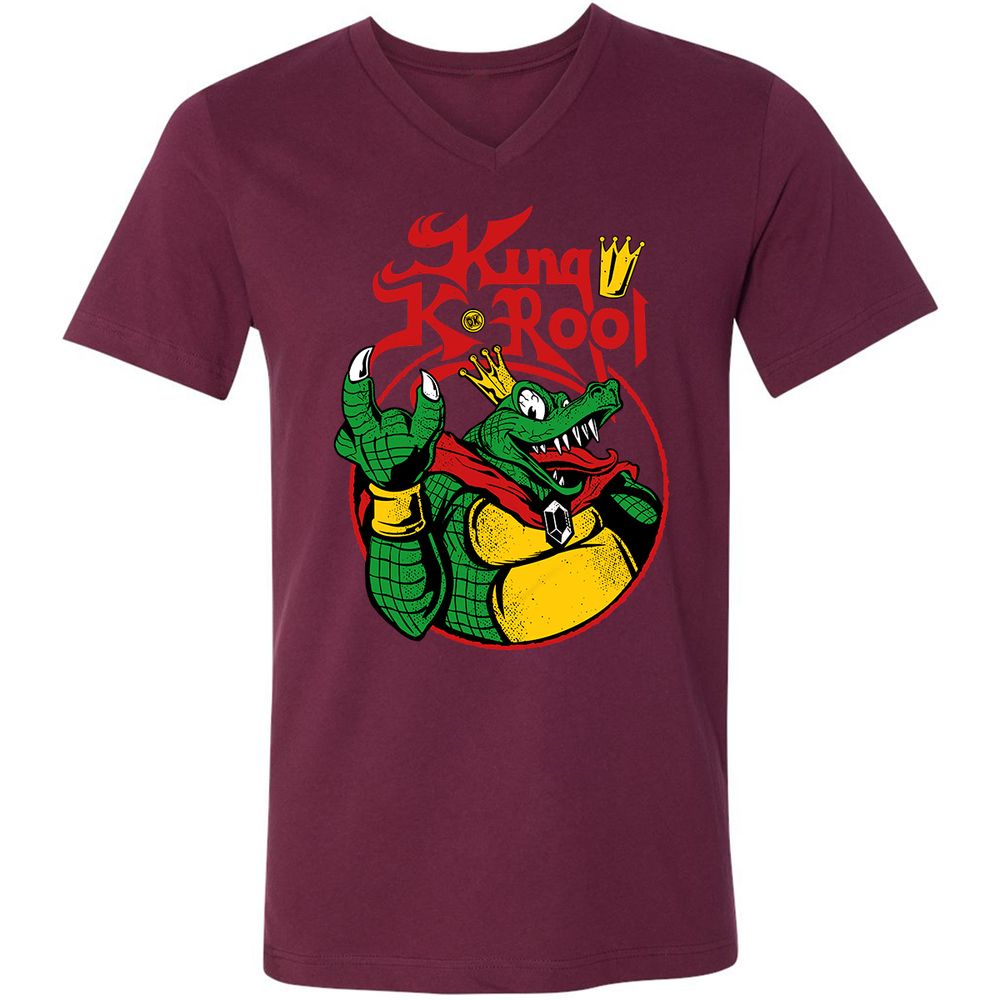 Unisex V-Neck T-Shirt - D4M16Y6M - Maroon - 6