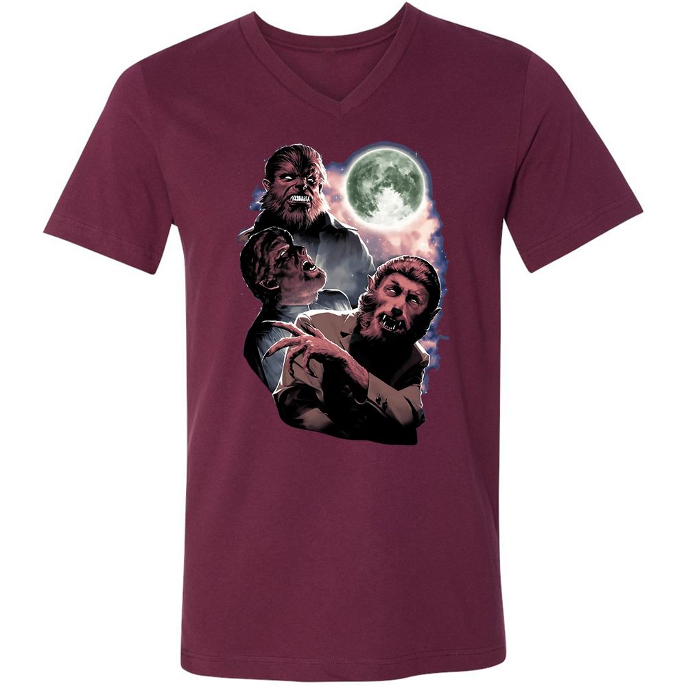 Unisex V-Neck T-Shirt - L399LW31 - Maroon - 6