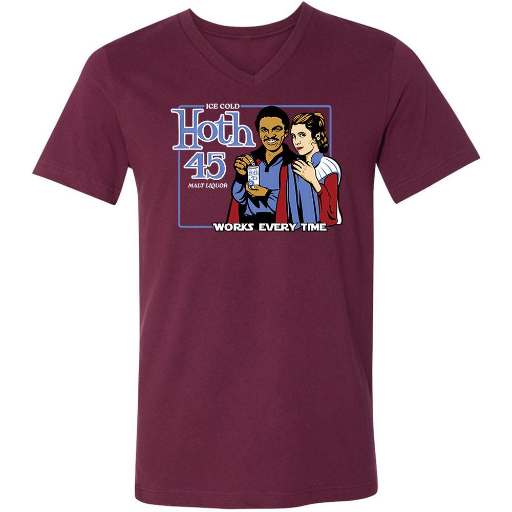 Unisex V-Neck T-Shirt - RY51NY1N - Maroon - 6
