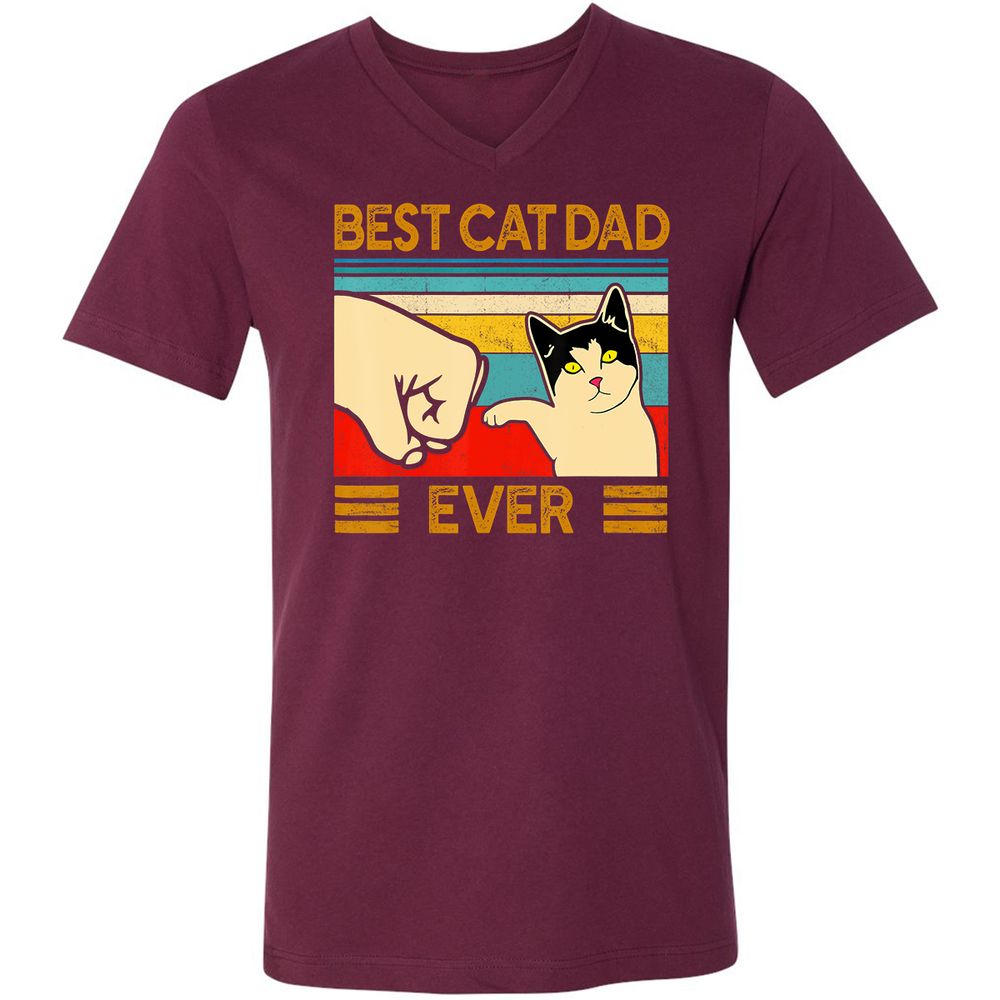 Unisex V-Neck T-Shirt - 52F8KP6W - Maroon - 6