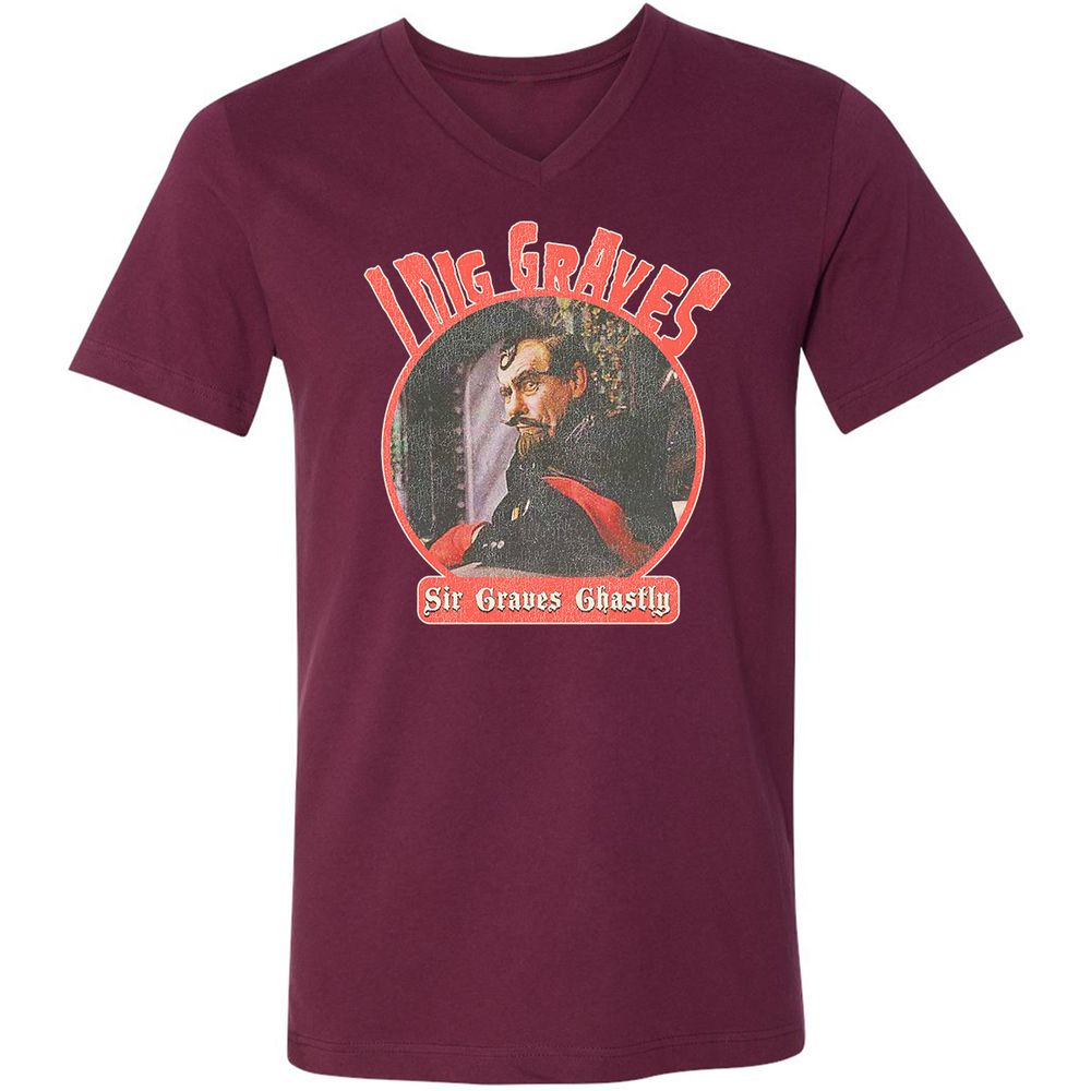 Unisex V-Neck T-Shirt - EBP7BS3U - Maroon - 6