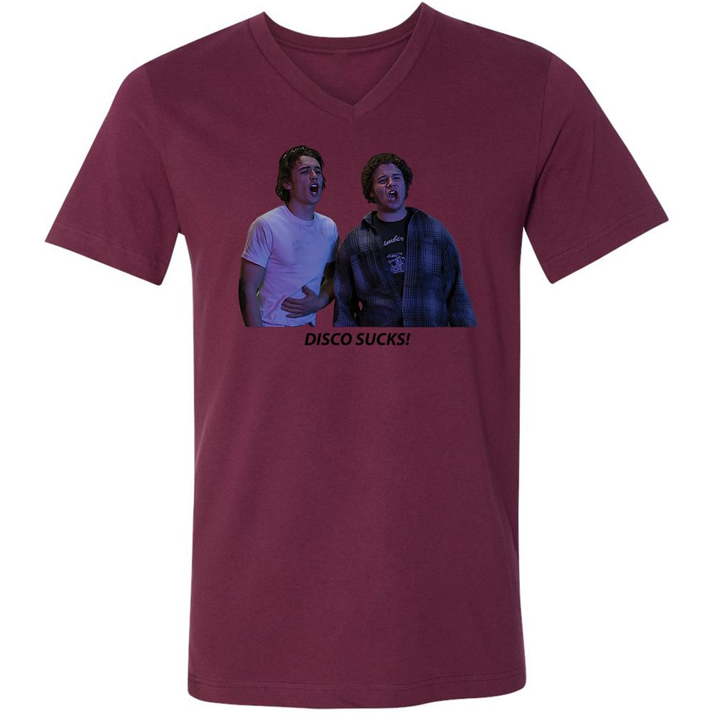 Unisex V-Neck T-Shirt - VY396GWP - Maroon - 6
