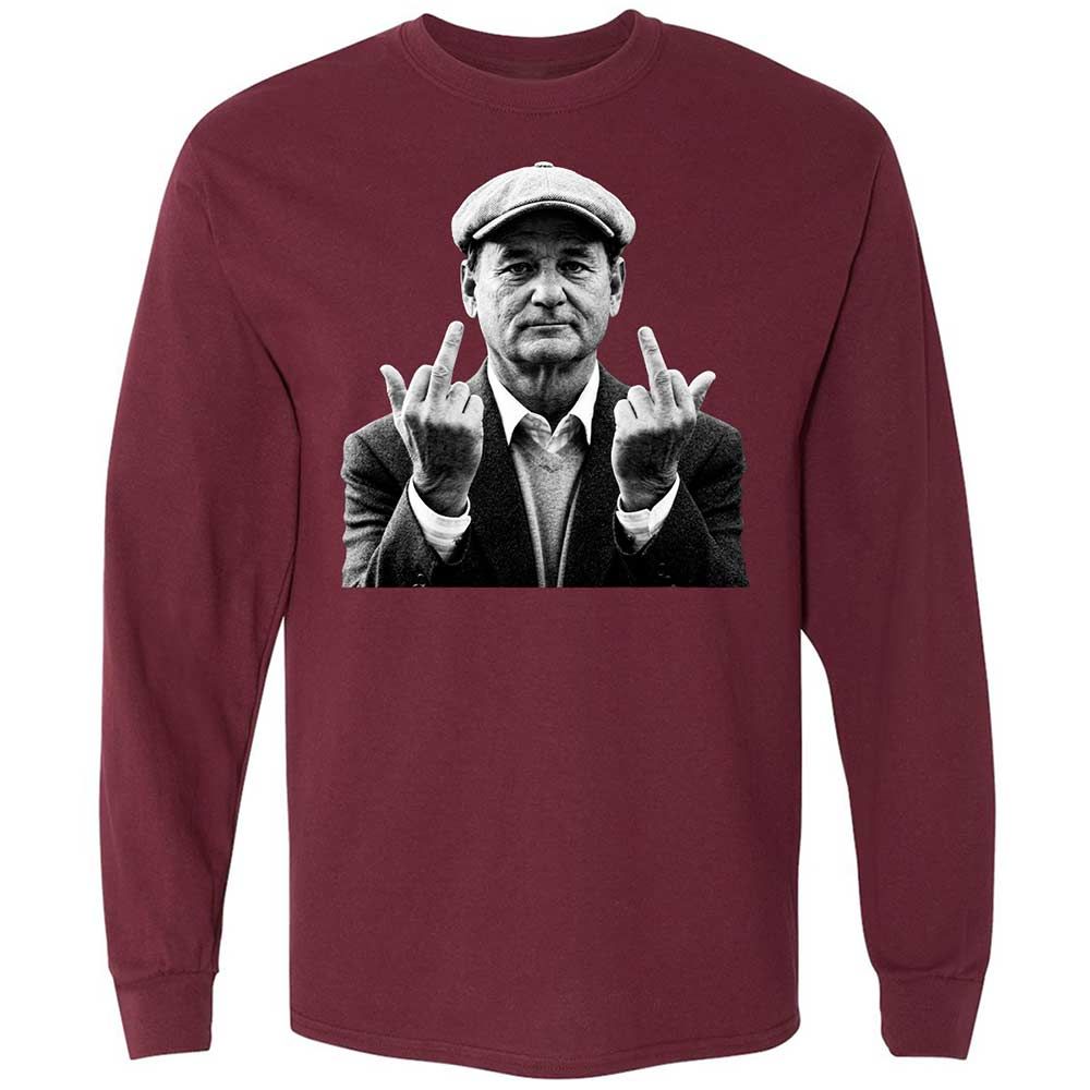 Bill Murray Middle Finger - Maroon - 6