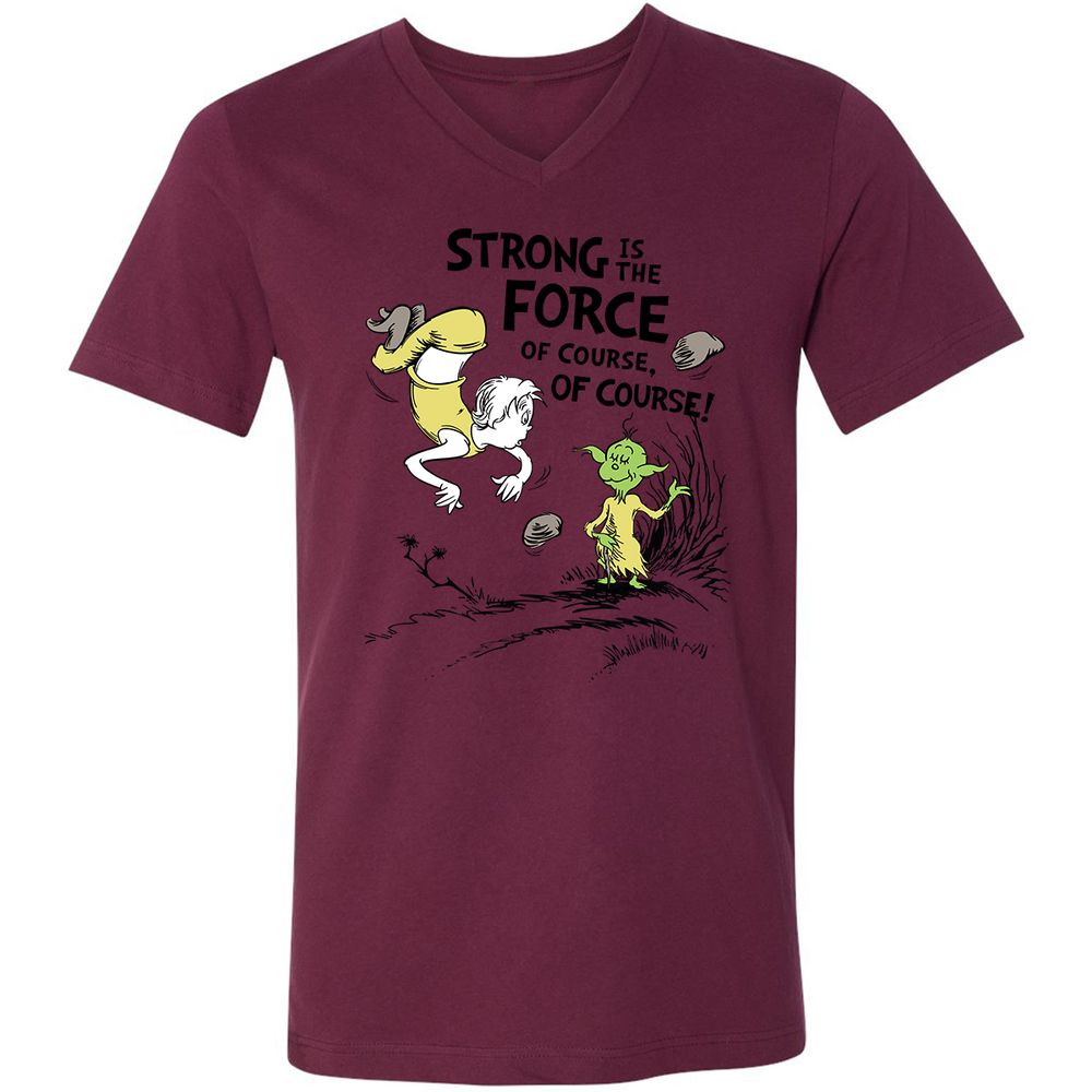 Unisex V-Neck T-Shirt - 5ZB3UHKW - Maroon - 6