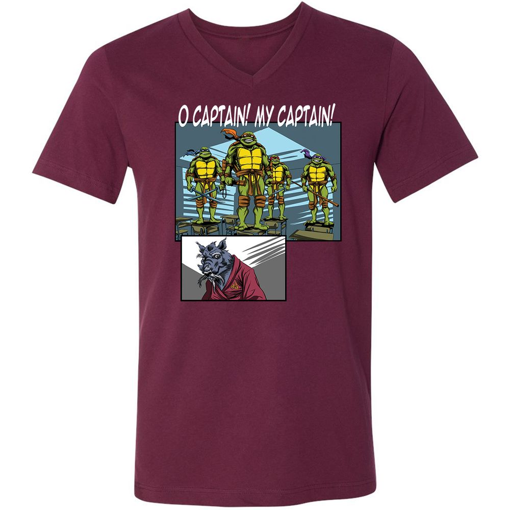 Unisex V-Neck T-Shirt - ENVLZECX - Maroon - 6