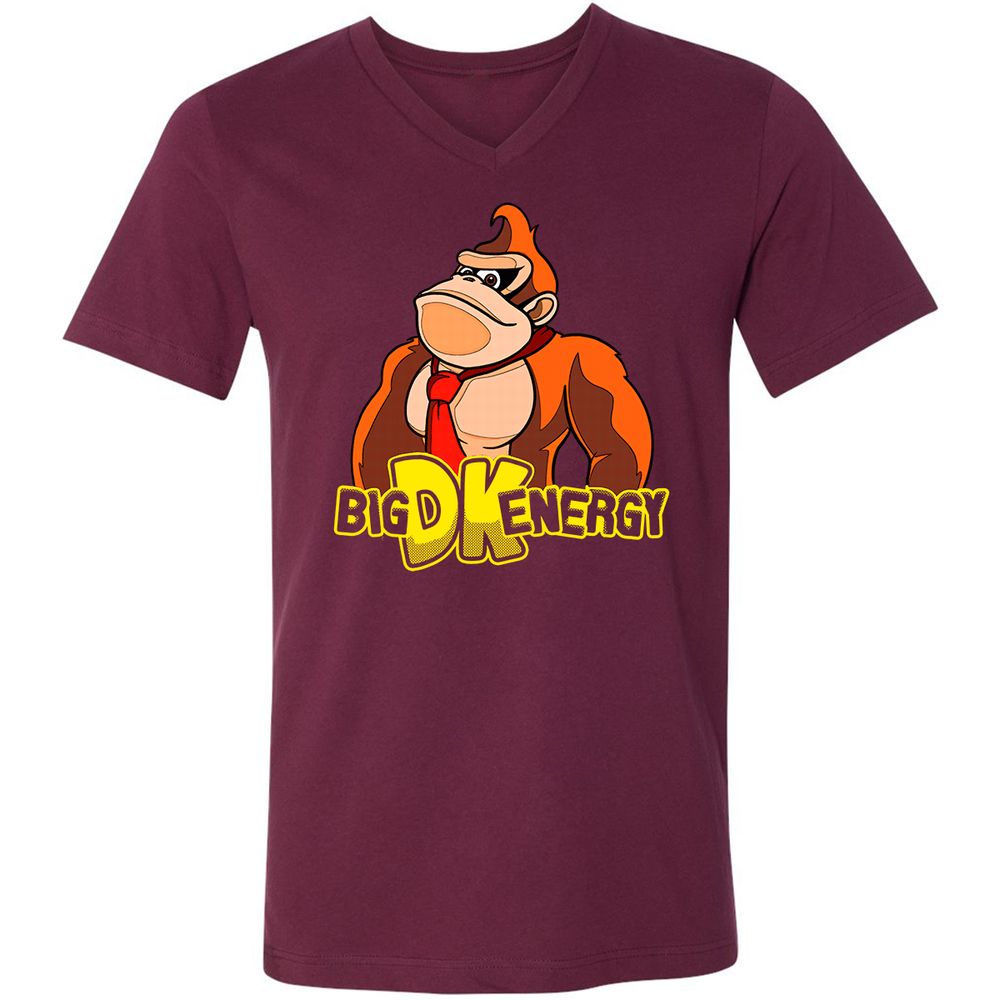 Unisex V-Neck T-Shirt - 951BG873 - Maroon - 6