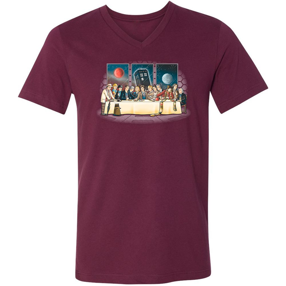 Unisex V-Neck T-Shirt - WQMY8651 - Maroon - 6