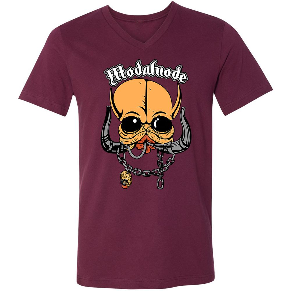 Unisex V-Neck T-Shirt - 57VV3UR9 - Maroon - 6