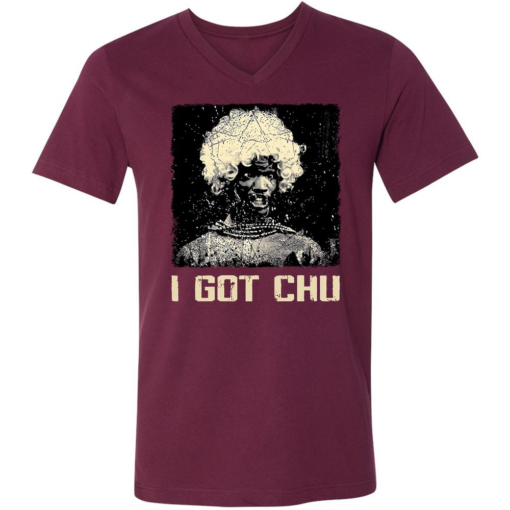 Unisex V-Neck T-Shirt - ZEMCYDUK - Maroon - 6