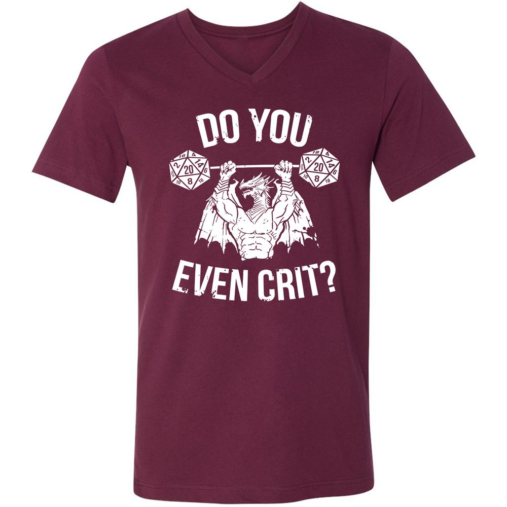 Unisex V-Neck T-Shirt - 3RCFPYMF - Maroon - 6