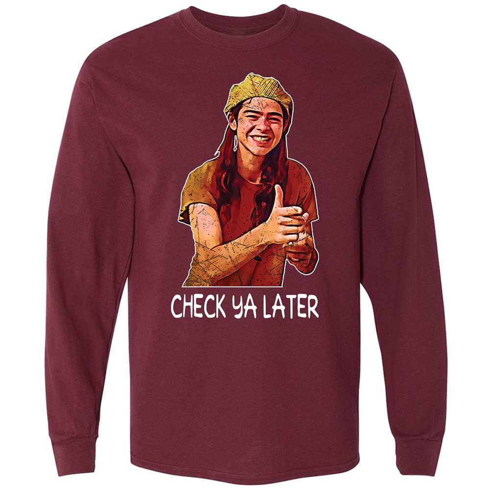 Long Sleeve T-Shirt - WZSX6C2K - Maroon - 6