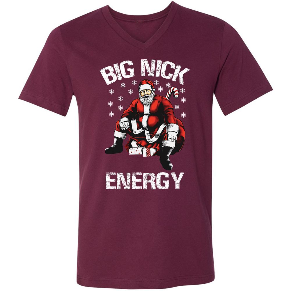 Unisex V-Neck T-Shirt - MPV9RHAU - Maroon - 6