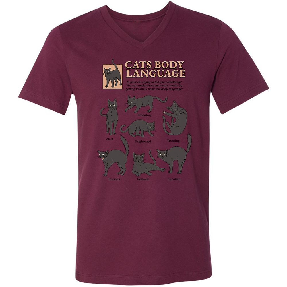 Unisex V-Neck T-Shirt - HB12YTB2 - Maroon - 6