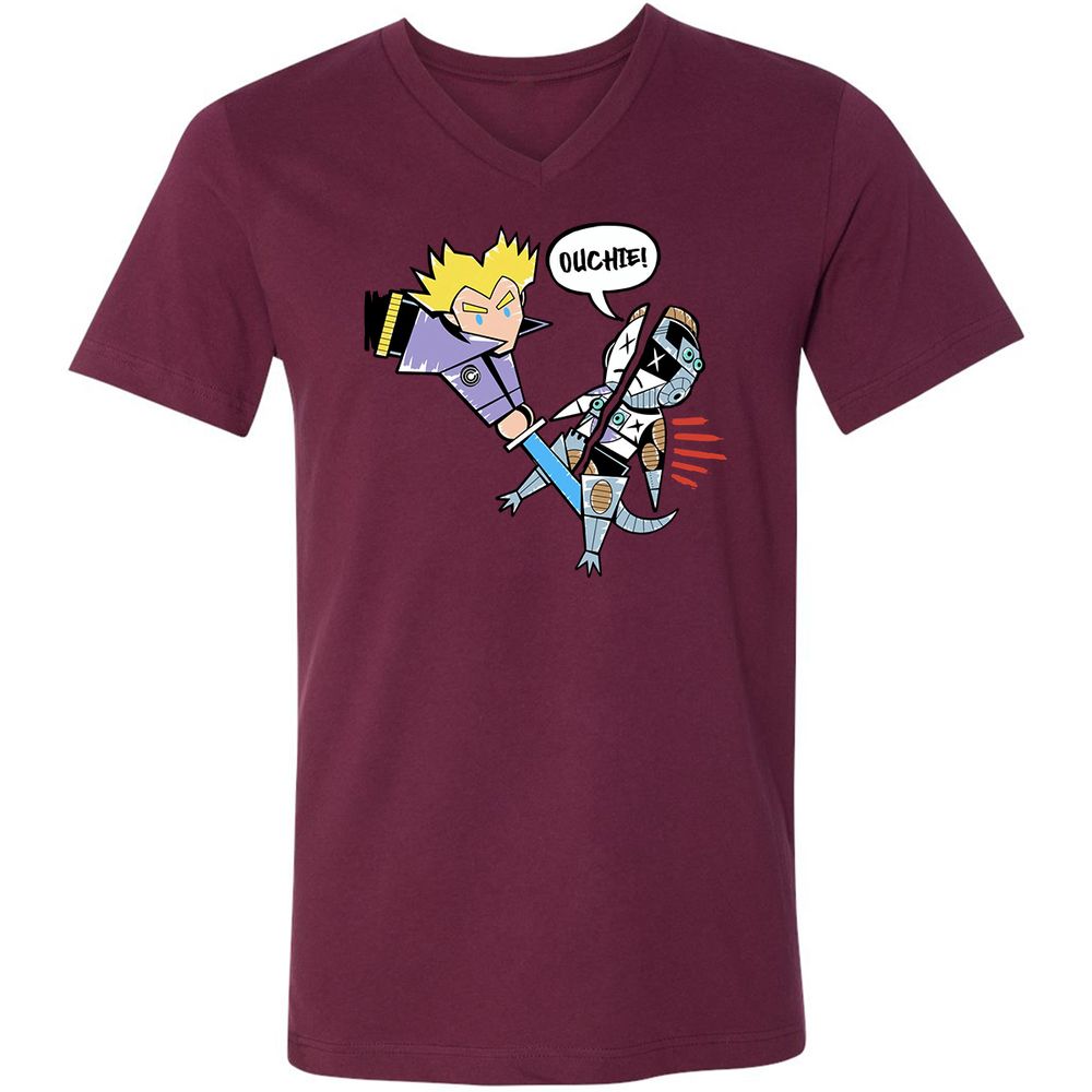Unisex V-Neck T-Shirt - 64YUQTV5 - Maroon - 6