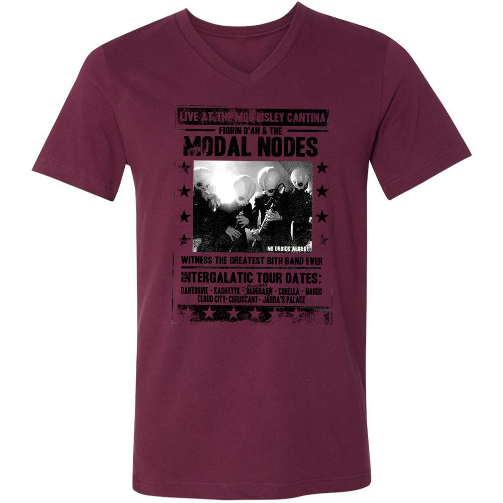 Unisex V-Neck T-Shirt - MAJNNTJN - Maroon - 6