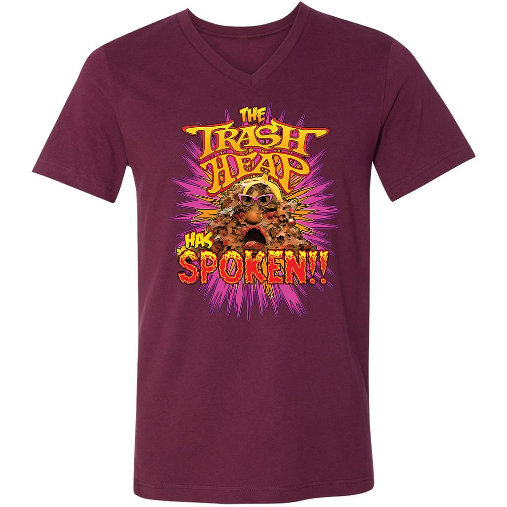 Unisex V-Neck T-Shirt - 4DWE8KPA - Maroon - 6