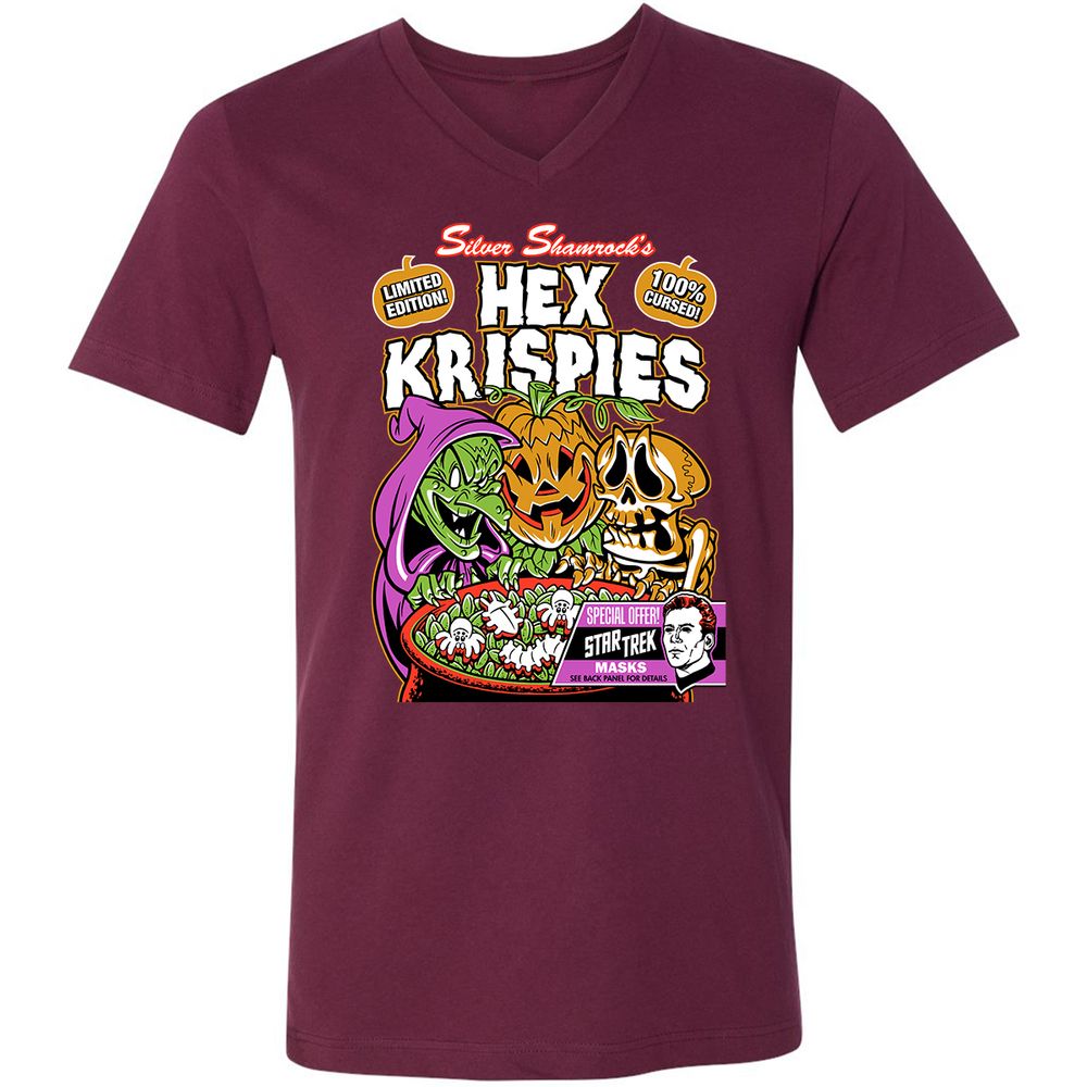 Unisex V-Neck T-Shirt - CM7A53MR - Maroon - 6