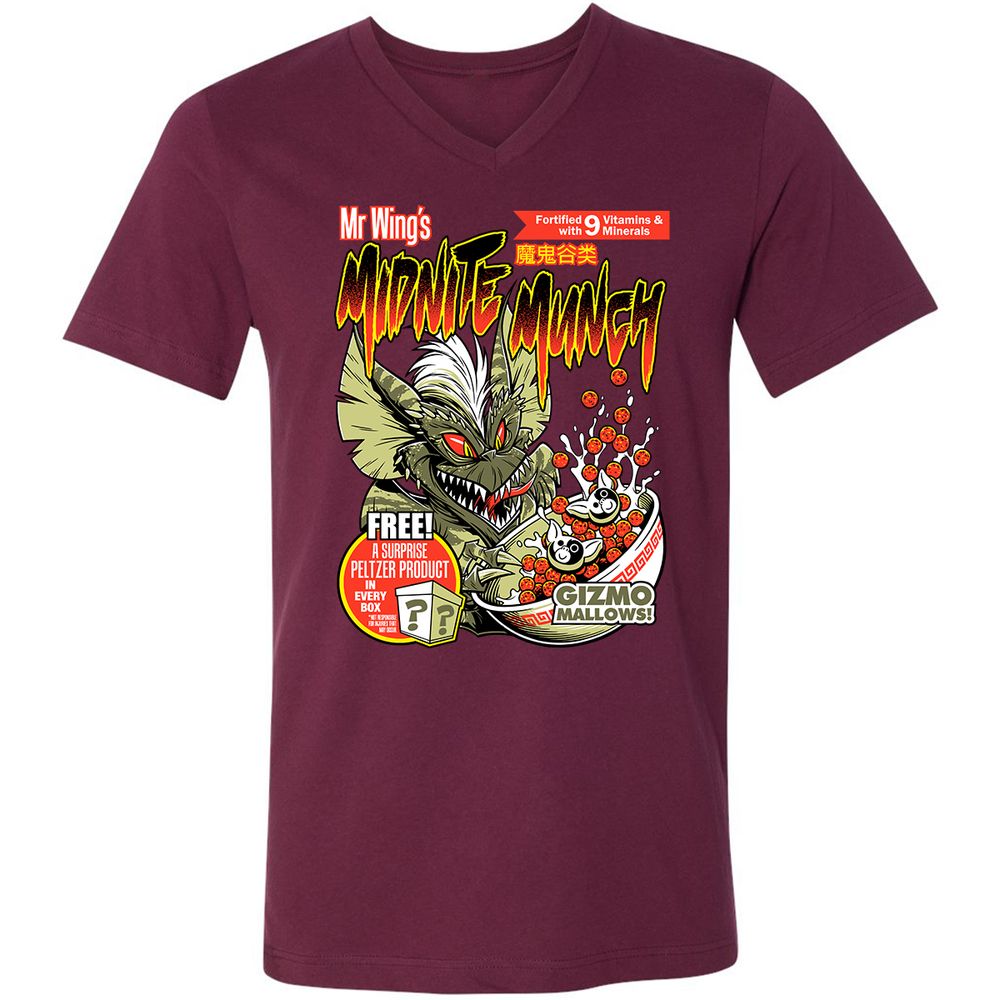 Unisex V-Neck T-Shirt - 8HDSG3DU - Maroon - 6