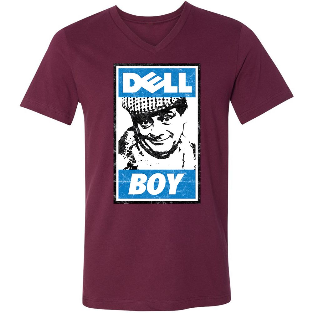 Unisex V-Neck T-Shirt - R5UTZANJ - Maroon - 6