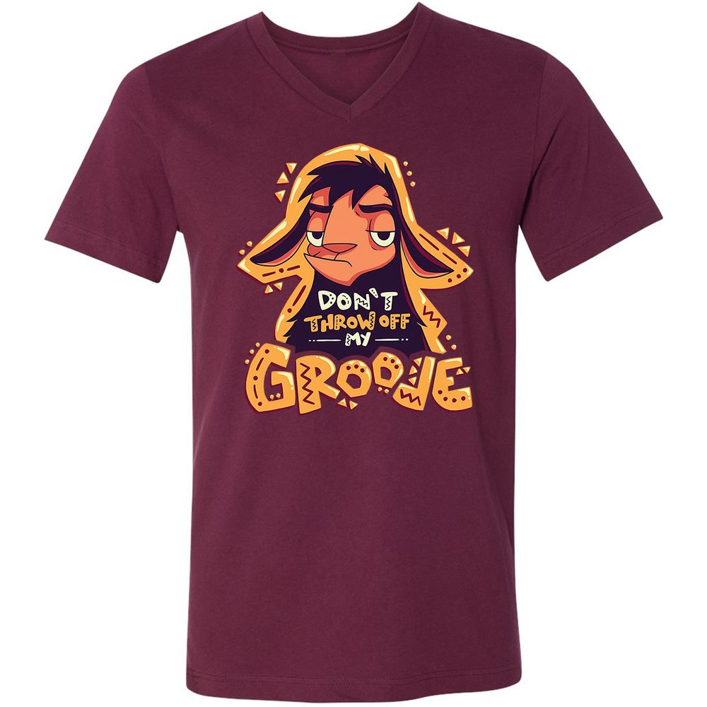Unisex V-Neck T-Shirt - HTN2R35X - Maroon - 6