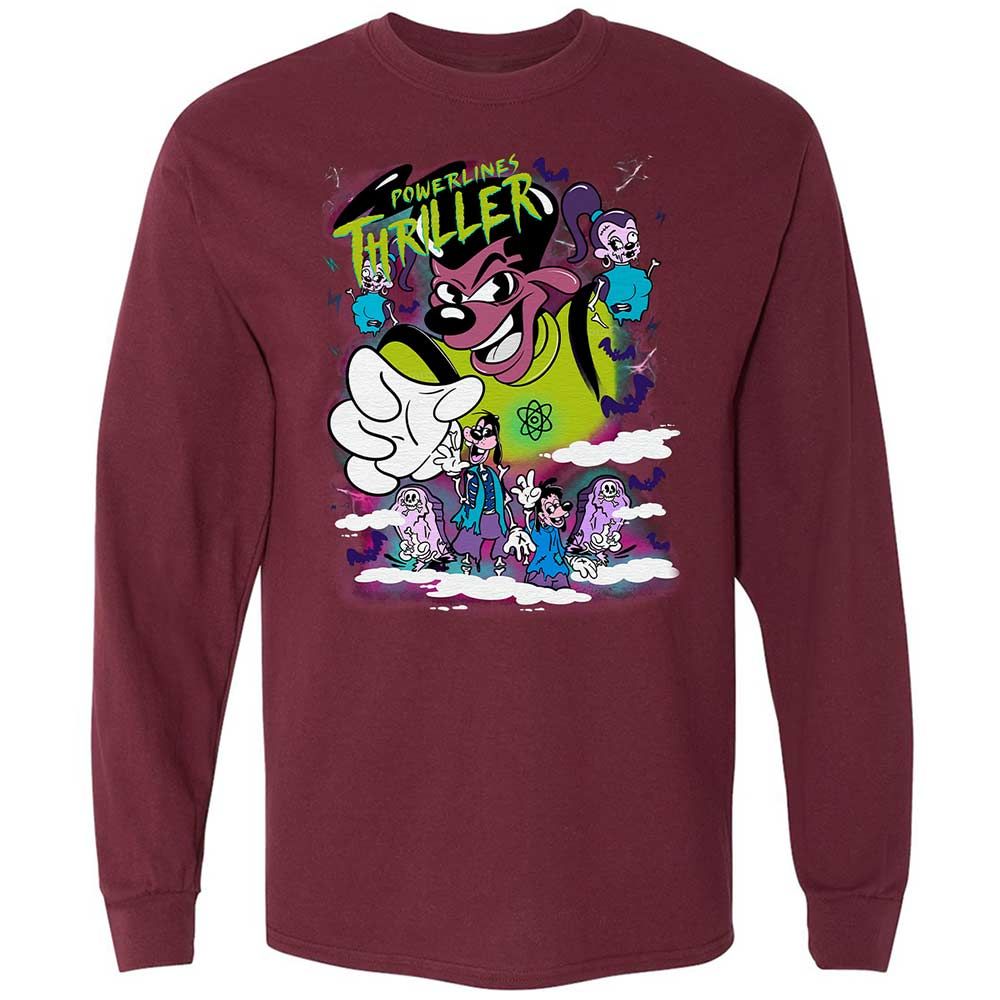 Vintage Pop Cartoon Horror Mashup - Maroon - 6