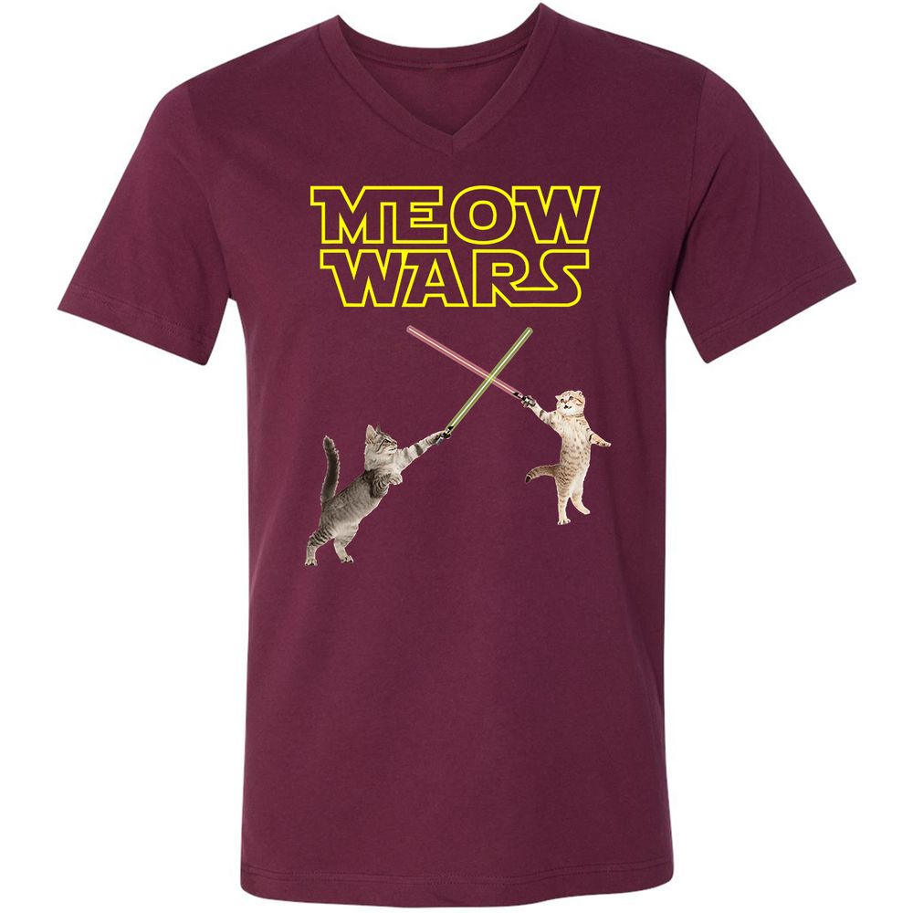 Unisex V-Neck T-Shirt - LFZZ339A - Maroon - 6