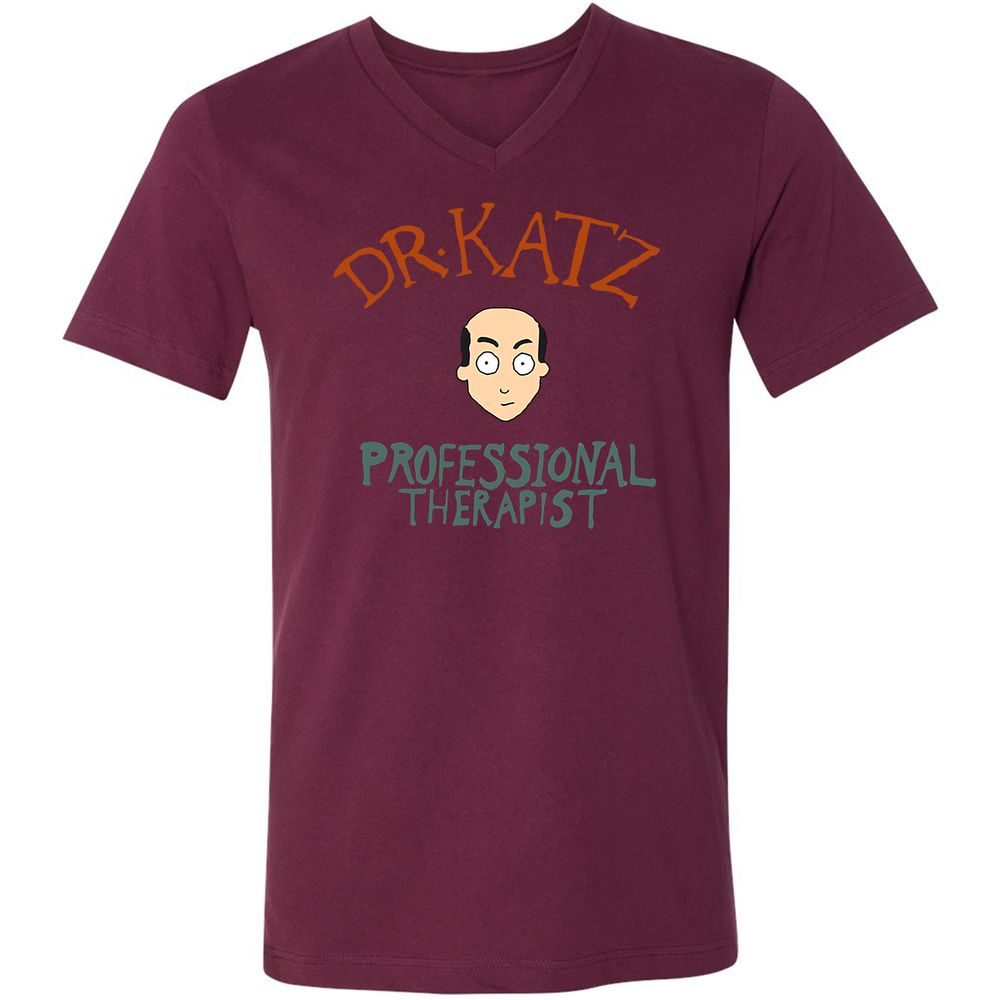 Unisex V-Neck T-Shirt - FSL9F9YQ - Maroon - 6