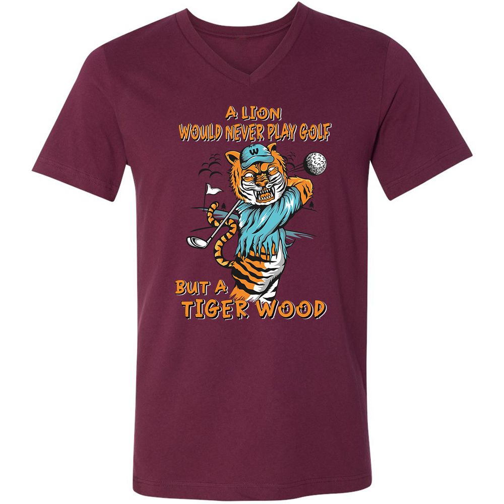 Unisex V-Neck T-Shirt - S5CBJBKR - Maroon - 6