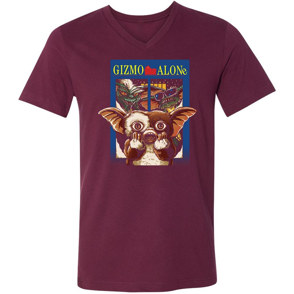Unisex V-Neck T-Shirt - YUPVCW1G - Maroon - 6