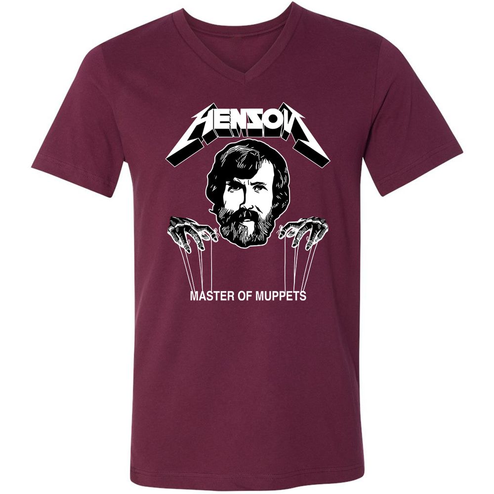 Unisex V-Neck T-Shirt - S5TXXMRJ - Maroon - 6