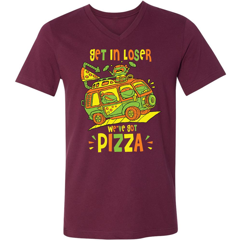 Unisex V-Neck T-Shirt - JACFERP9 - Maroon - 6