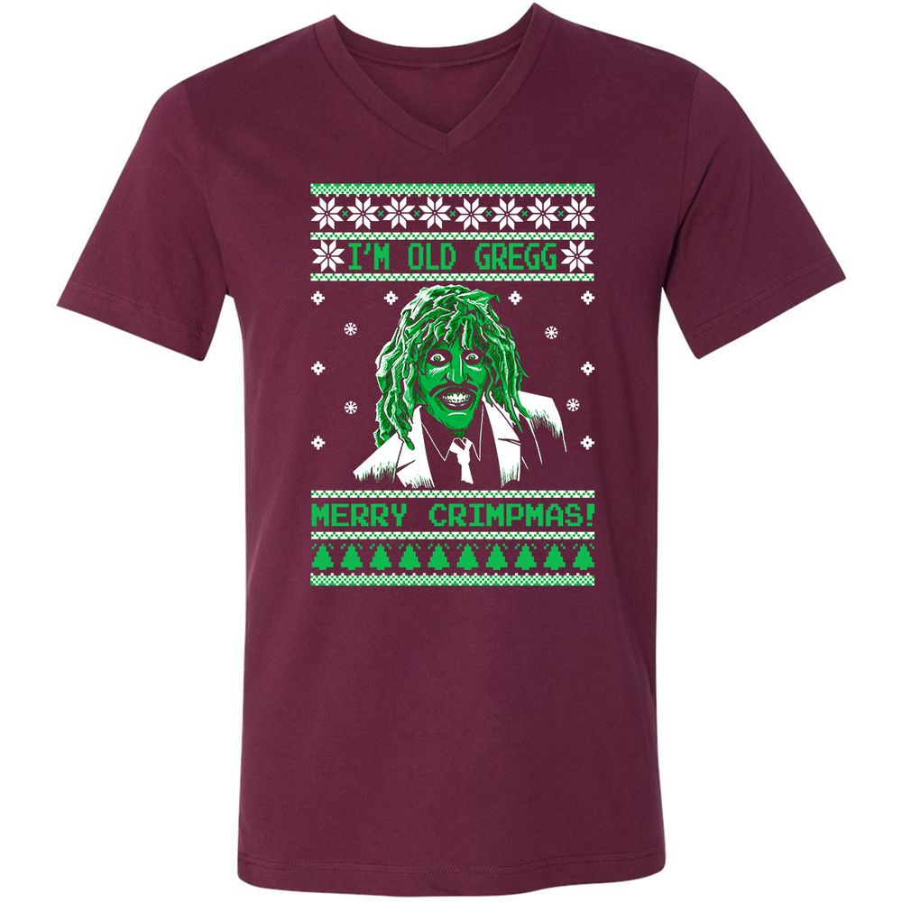 Unisex V-Neck T-Shirt - 9AKW1FDB - Maroon - 6