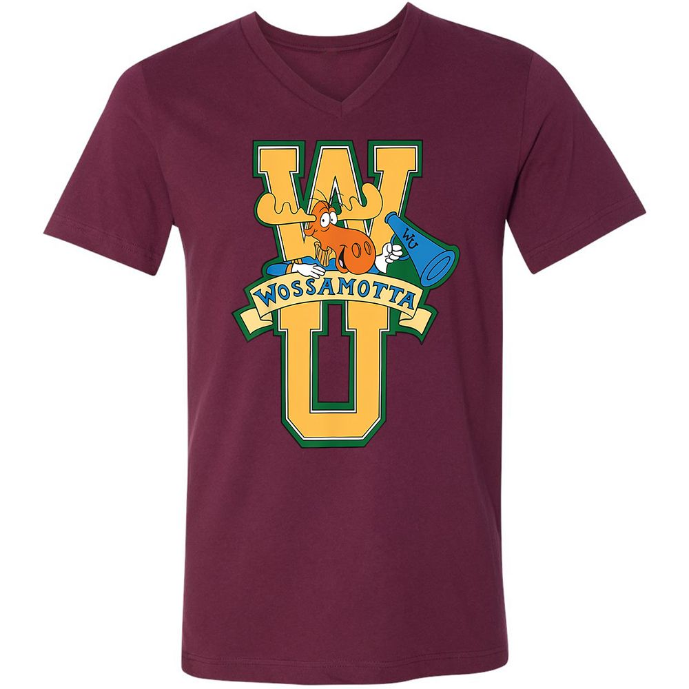 Unisex V-Neck T-Shirt - N2BN81FU - Maroon - 6
