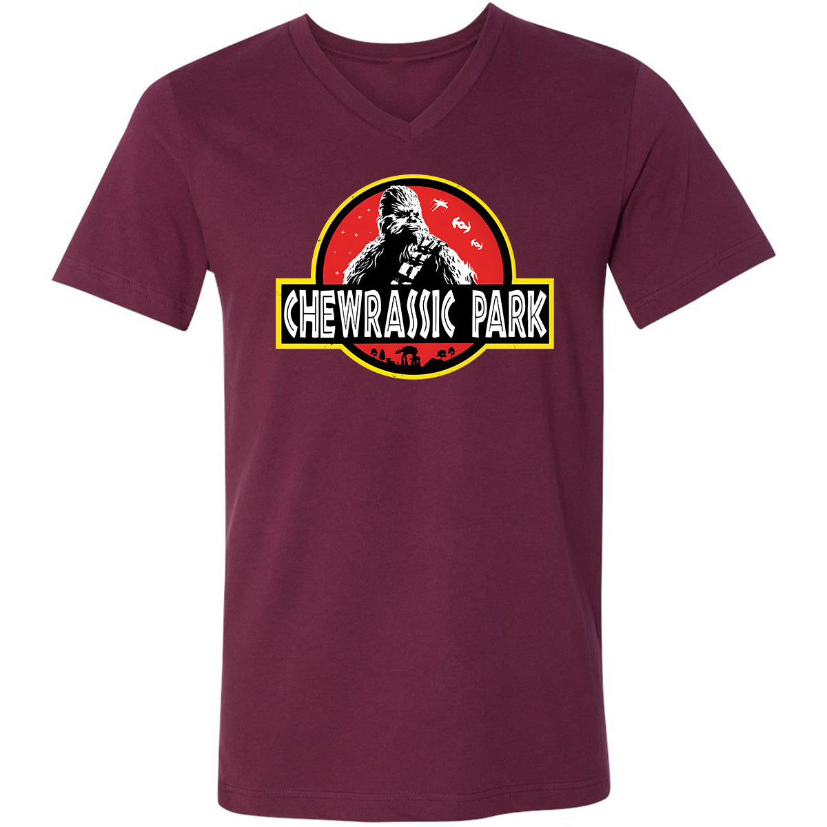Unisex V-Neck T-Shirt - SQB3SM22 - Maroon - 6