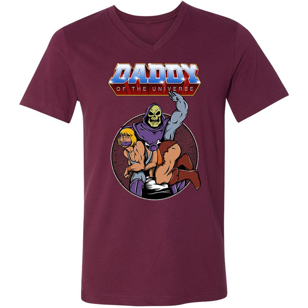 Unisex V-Neck T-Shirt - THDVCD5H - Maroon - 6