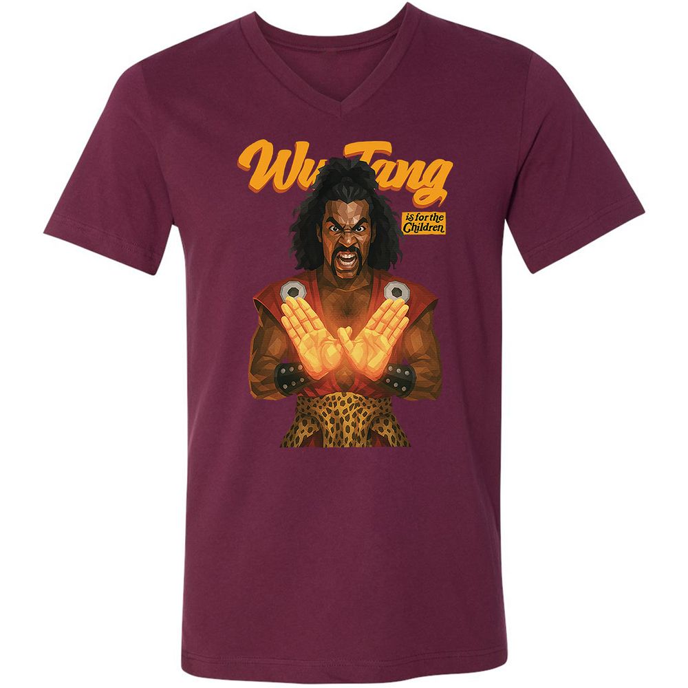 Unisex V-Neck T-Shirt - YHUTLEER - Maroon - 6