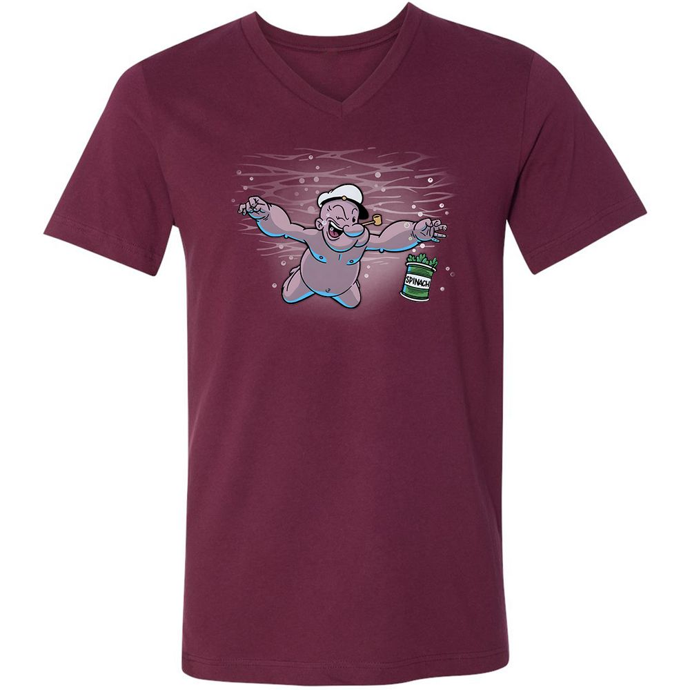 Unisex V-Neck T-Shirt - 6UETT1ZD - Maroon - 6