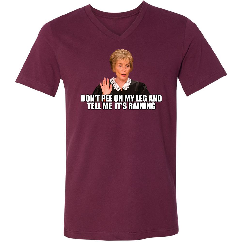 Unisex V-Neck T-Shirt - 6XZAXBCS - Maroon - 6
