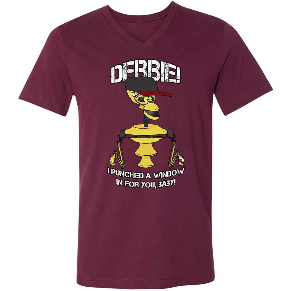 Unisex V-Neck T-Shirt - A2TRU5PP - Maroon - 6