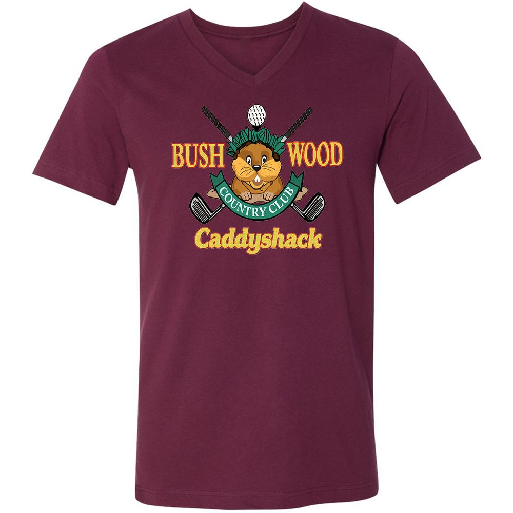 Unisex V-Neck T-Shirt - YEA5TUYM - Maroon - 6