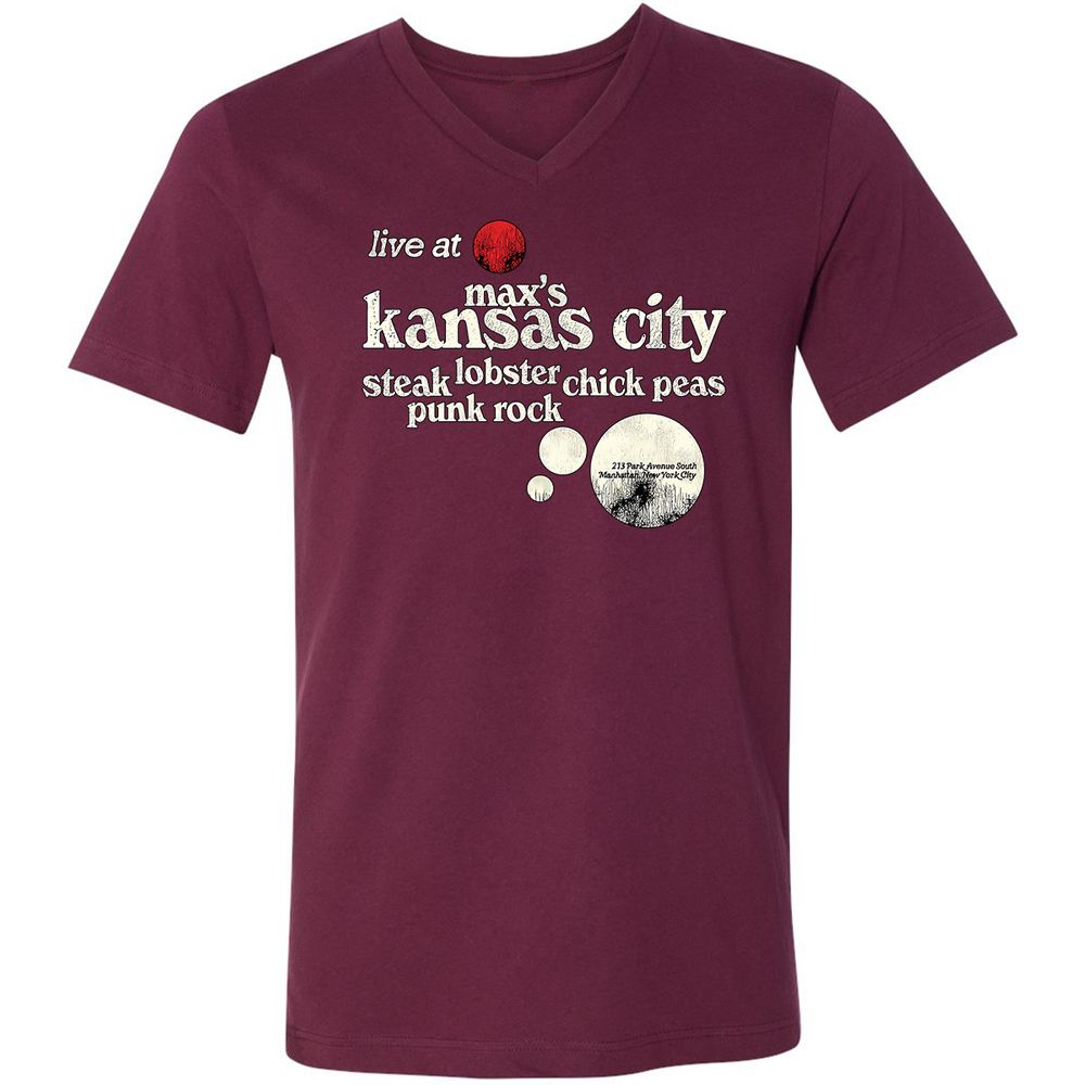Unisex V-Neck T-Shirt - FKACXWG3 - Maroon - 6