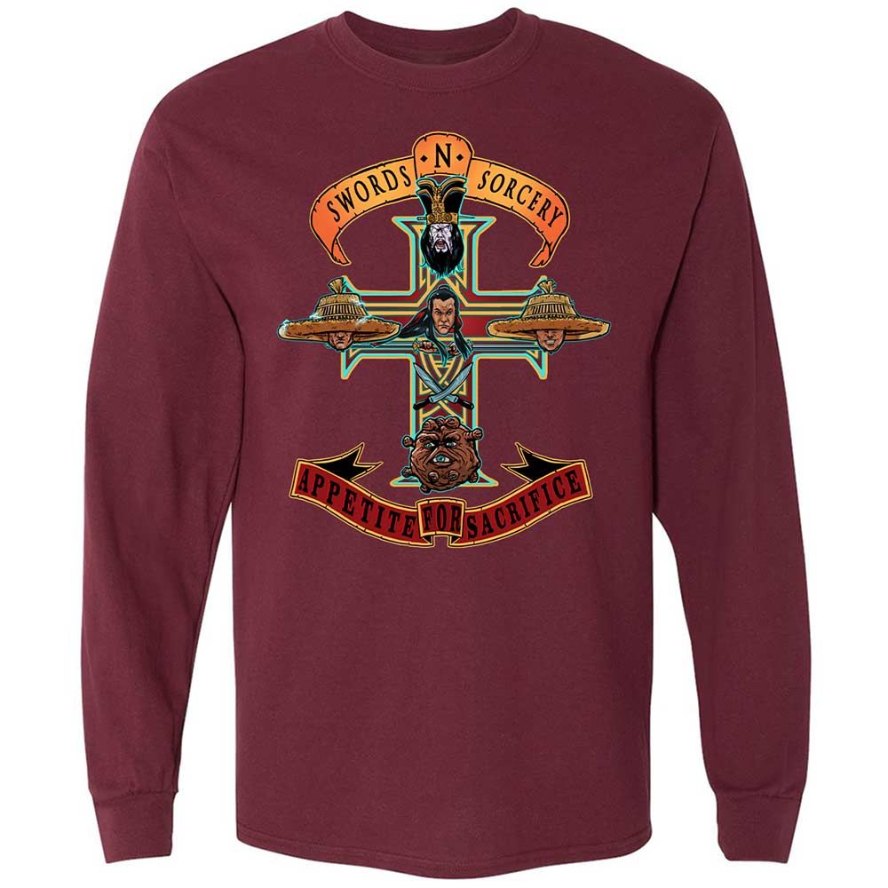 Long Sleeve T-Shirt - HTFCZABX - Maroon - 6