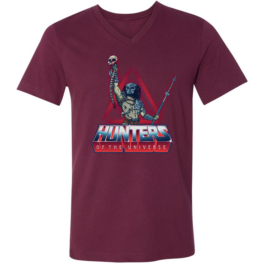 Unisex V-Neck T-Shirt - CSETMA4Z - Maroon - 6