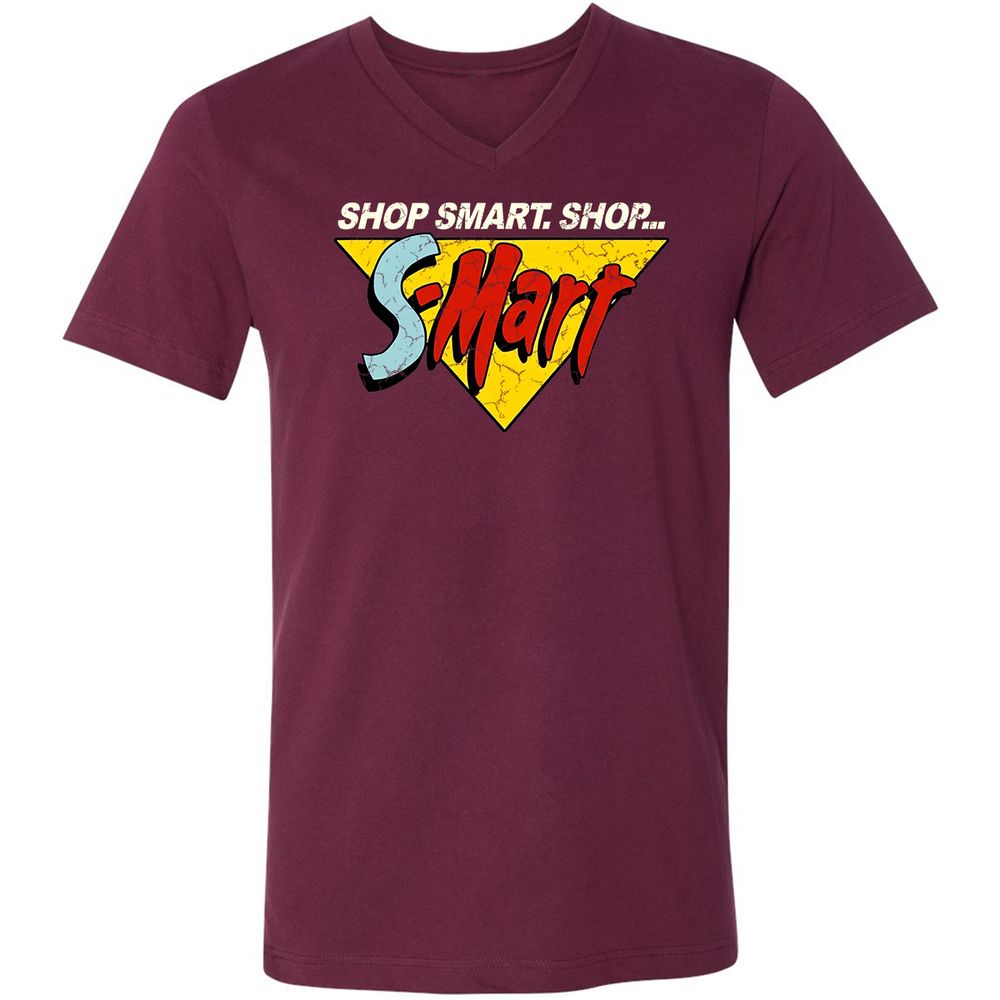 Unisex V-Neck T-Shirt - R8K31SNJ - Maroon - 6