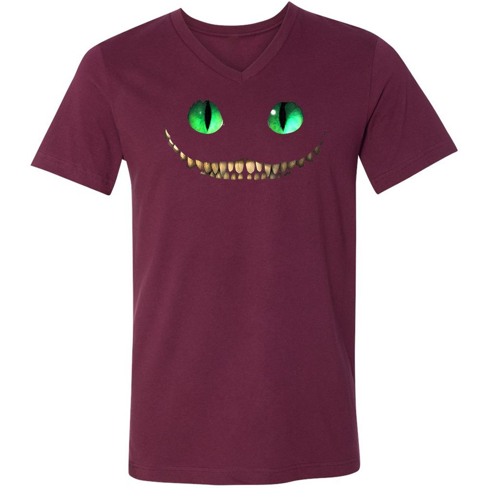 Unisex V-Neck T-Shirt - M1JA82S9 - Maroon - 6