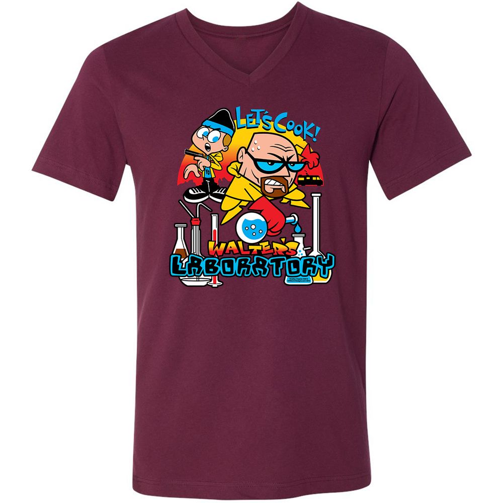 Unisex V-Neck T-Shirt - 29PZUUCS - Maroon - 6