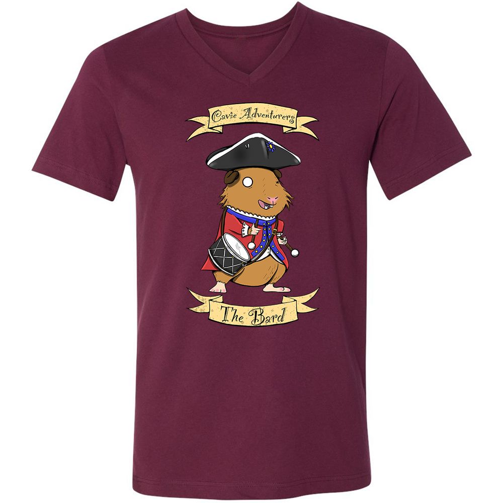 Unisex V-Neck T-Shirt - AZ7JFTVF - Maroon - 6