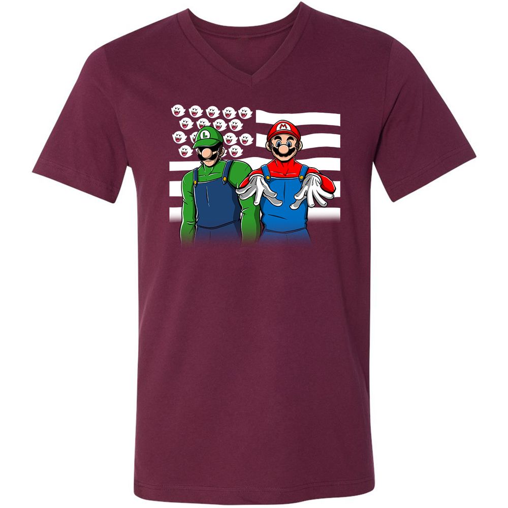 Unisex V-Neck T-Shirt - MG5DRRDX - Maroon - 6